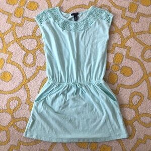 GAP Kids Light Blue Dress with Lace Detail
